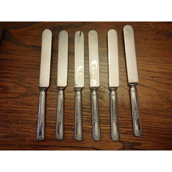 Warranted Nickel Plate bread and butter Knives set of 6 - Picture 6 of 9